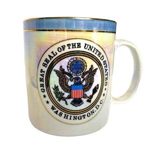 Great Seal of the United States Eagle iridescent white, blue, blue Coffee Mug
